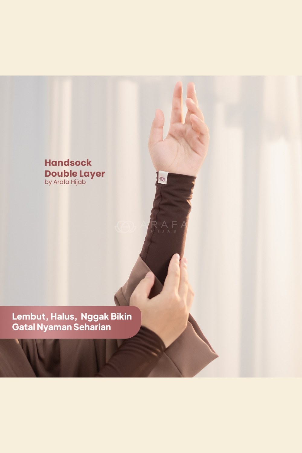 Handsock Double Layer Arafa β Manset Premium Pendamping Gamis β gambar produk
