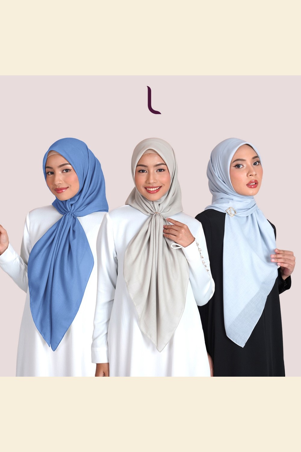 Elzatta Voal Premium Polos β Hijab Segiempat 32 Warna dari Brand Resmi β gambar produk